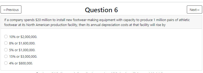 Solved Question 6If a company spends $20 ﻿million to install | Chegg.com