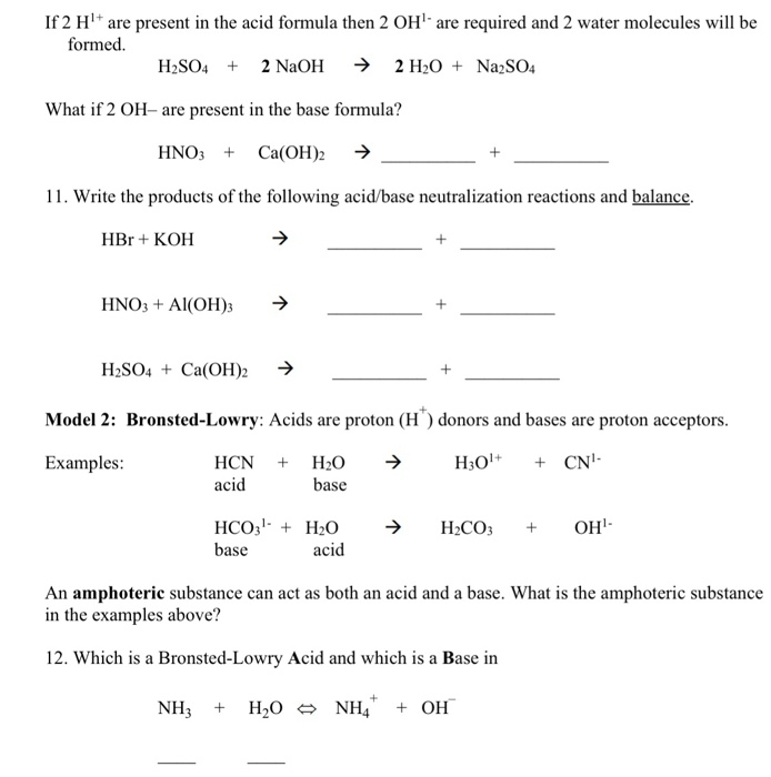 Solved If 2 H+ are present in the acid formula then 2 OH- | Chegg.com