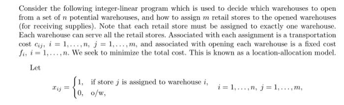 Solved Consider the following integer-linear program which | Chegg.com