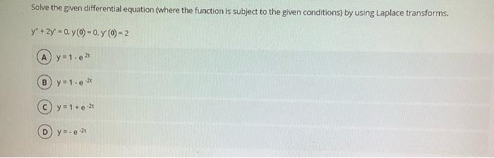 Solved Question 1 10 Points Solve the given differential | Chegg.com