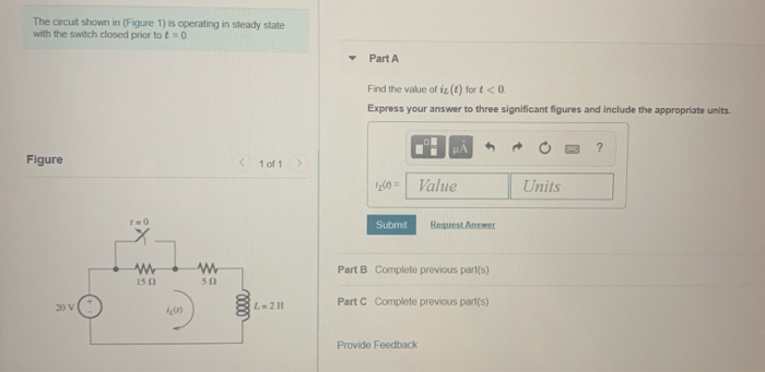 Solved The circuit shown in (Figure 1) is operating in | Chegg.com