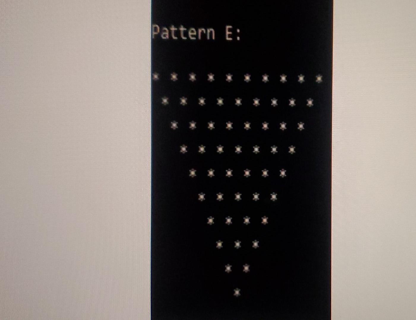 Solved Write Nested loops to print patterns. Use up to two | Chegg.com