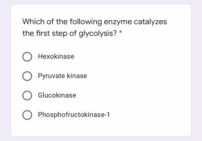 Solved Which Of The Following Enzyme Catalyzes The First | Chegg.com