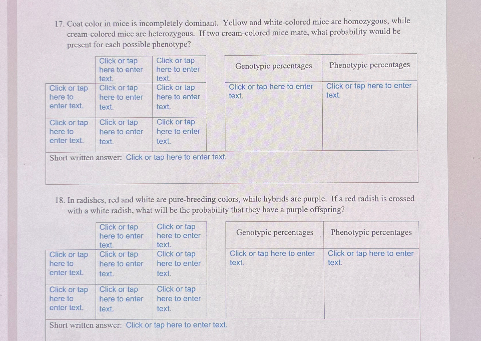 Solved Coat color in mice is dominant. Yellow