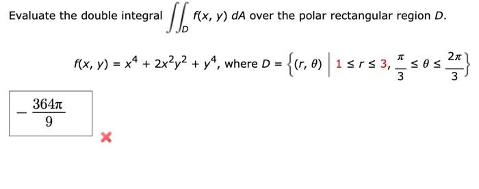 Solved Evaluate The Double Integral Df X Y Da Over The