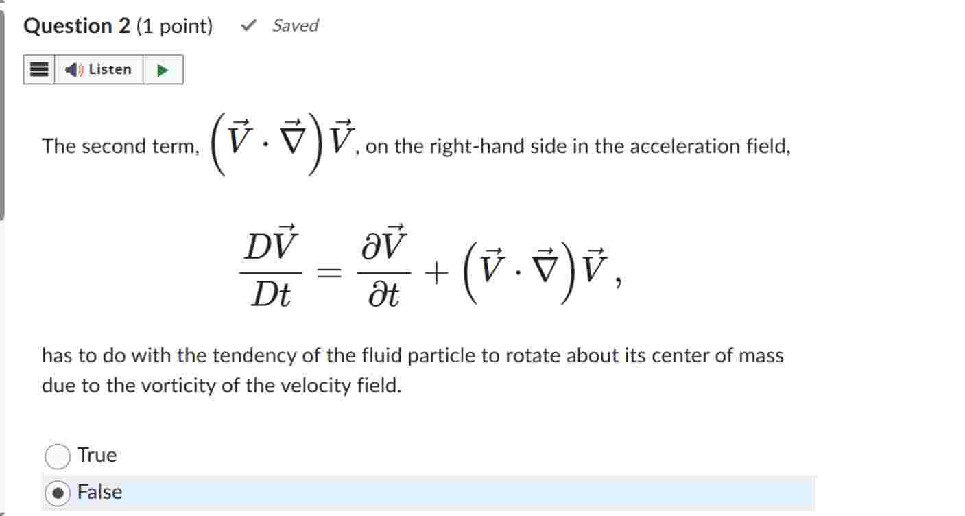 Solved The second term, (vec(V)*vec(grad))vec(V), on ﻿the — free download