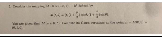 Solved 5. Consider the mapping M: Rx (-)-R* defined by M | Chegg.com