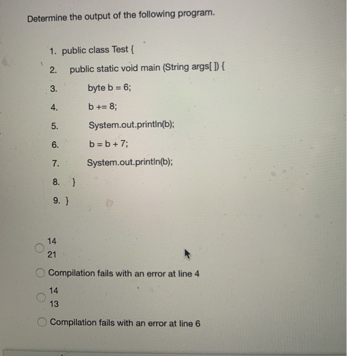 Solved Determine The Output Of The Following Program. 1. | Chegg.com