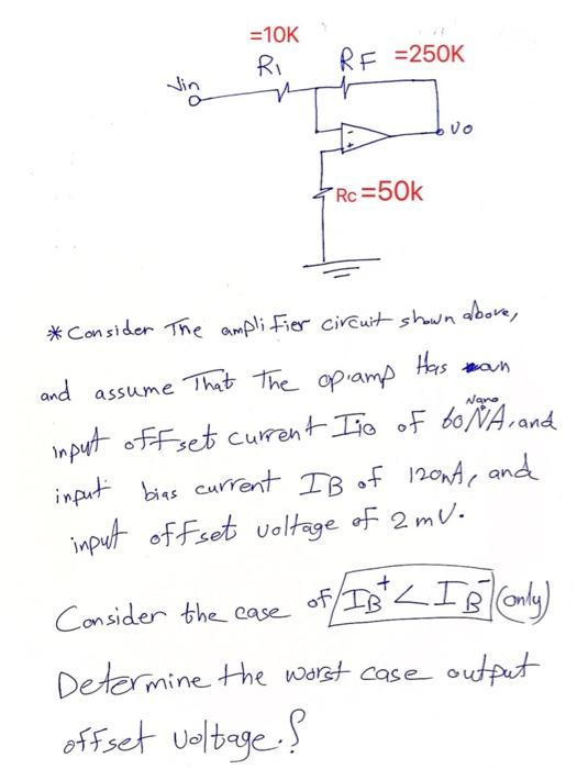 Solved * Consider The amplifier circuit shown dobve, and | Chegg.com