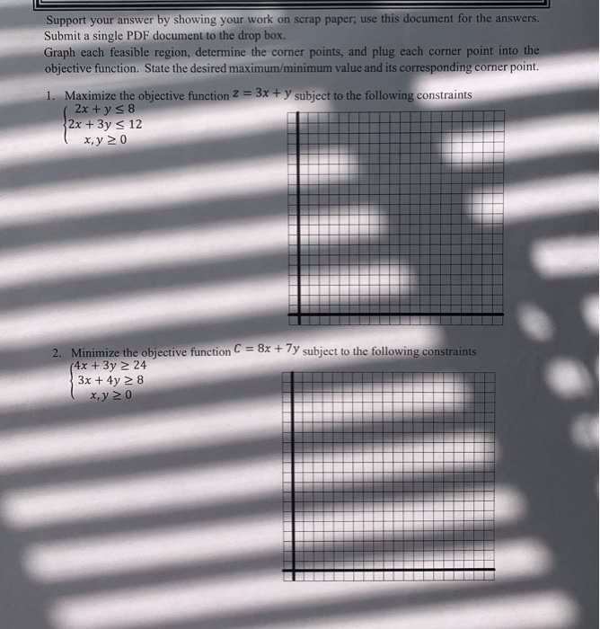 Solved Support Your Answer By Showing Your Work On Scrap Chegg Com