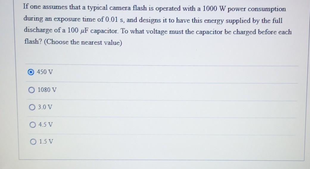 Solved If one assumes that a typical camera flash is | Chegg.com