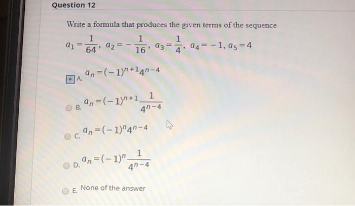 Solved Question 12 Write A Formula That Produces The Give Chegg Com
