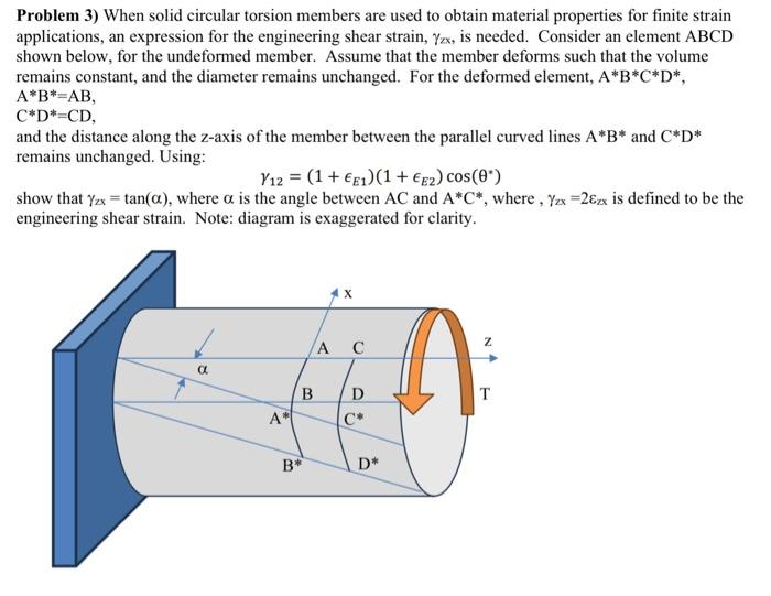 Solved Problem 3) When solid circular torsion members are