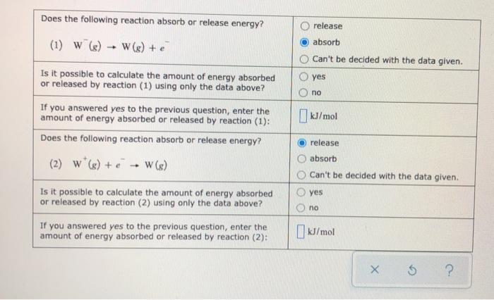 Solved Consider the following data for tungsten: atomic mass | Chegg.com