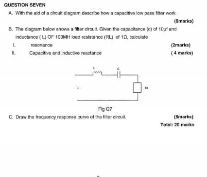 Solved A. Identify the circuit diagram above (2marks) B. | Chegg.com