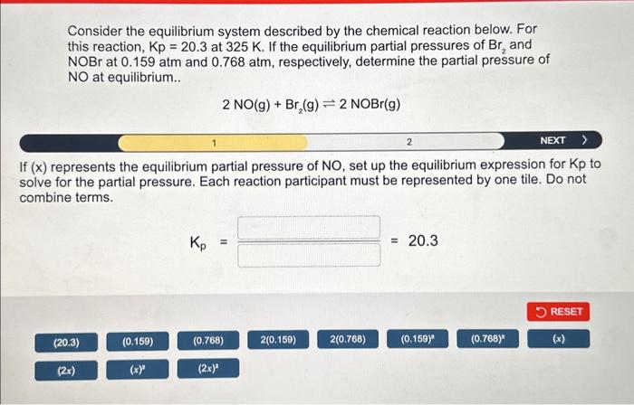 Solved Consider The Equilibrium System Described By The 8370