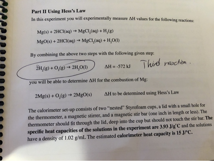 sources of error in hess law experiment