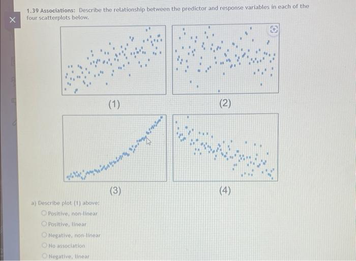 Solved 1.39 Associations: Describe The Relationship Between | Chegg.com