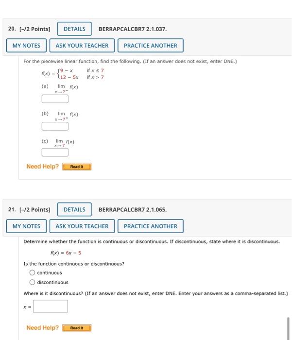 Solved For The Piecewise Linear Function, Find The | Chegg.com