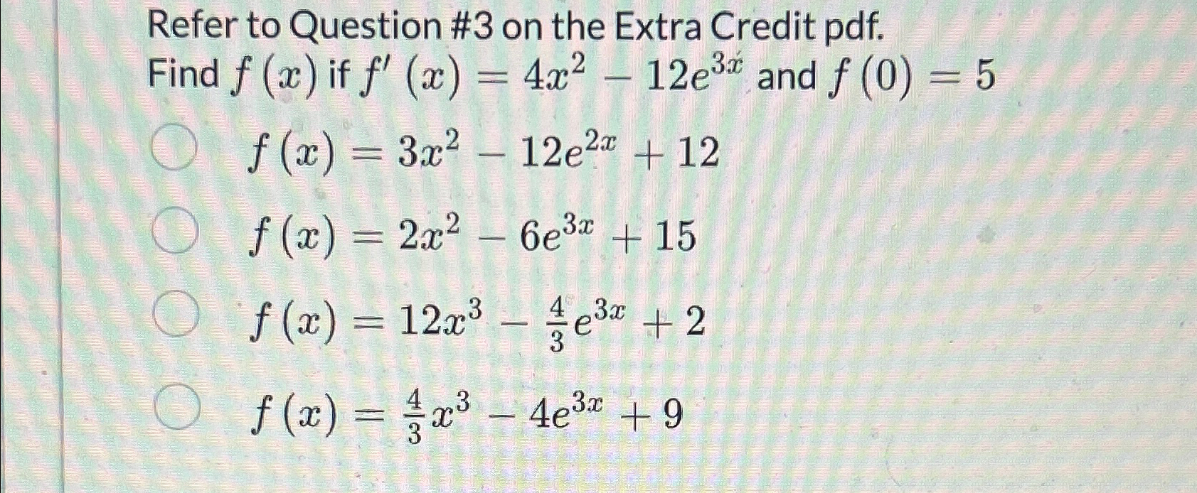 Solved Refer to Question #3 ﻿on the Extra Credit pdf.Find | Chegg.com