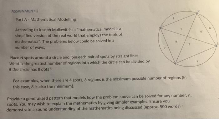Solved ASSIGNMENT 2 Part A - Mathematical Modelling 2 8 | Chegg.com
