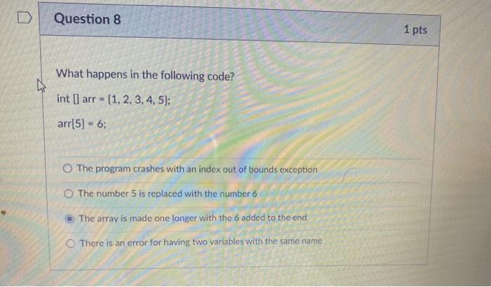 Solved D Question 2 1 pts What element is at the location | Chegg.com