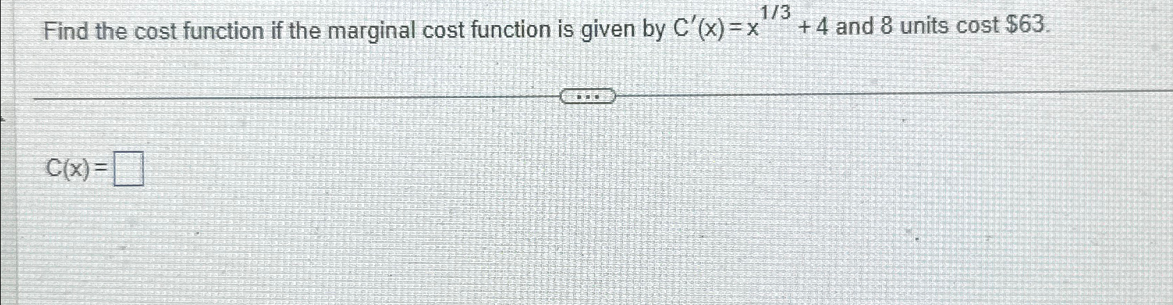 Solved Find the cost function if the marginal cost function | Chegg.com