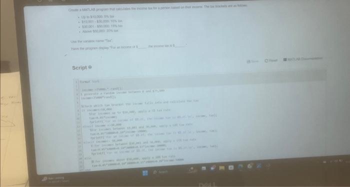 Solved Create a MATLAB program that calculates the income | Chegg.com
