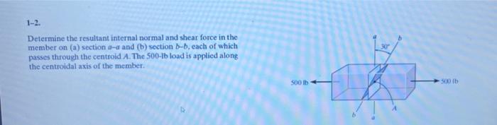 Solved Determine The Resultant Internal Normal And Shear | Chegg.com