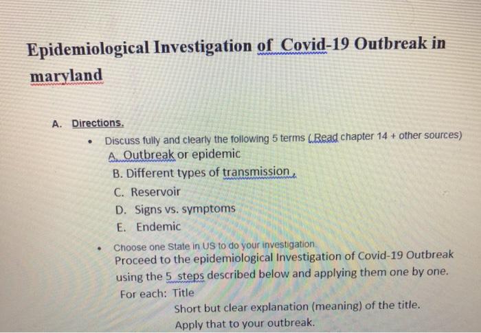 outbreak investigation - types of epidemics and investigating them