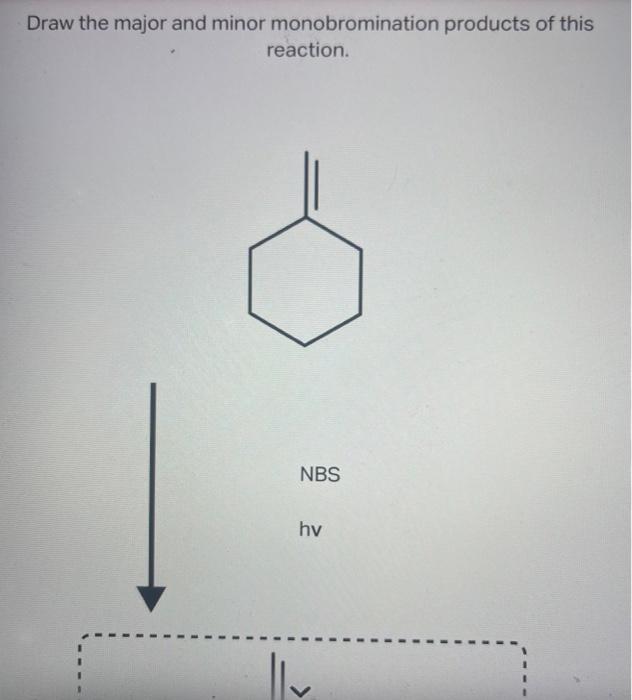 [Solved] Draw the major and minor monobromination products