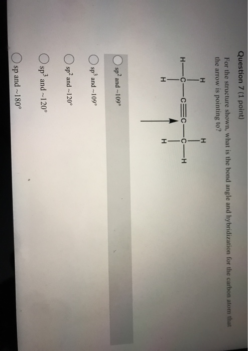 Solved Question 7 (1 point) For the structure shown, what is | Chegg.com