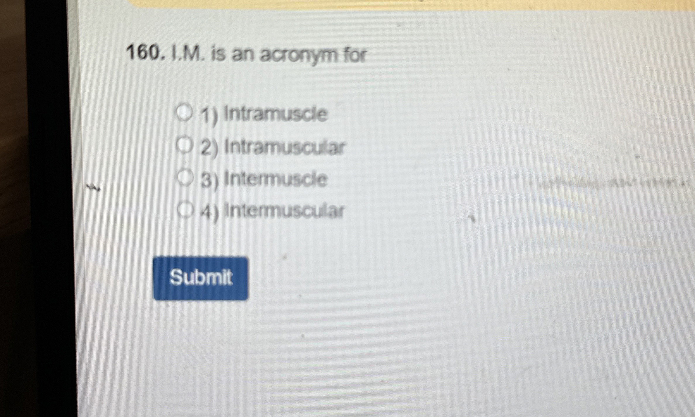 Solved I.M. ﻿is an acronym