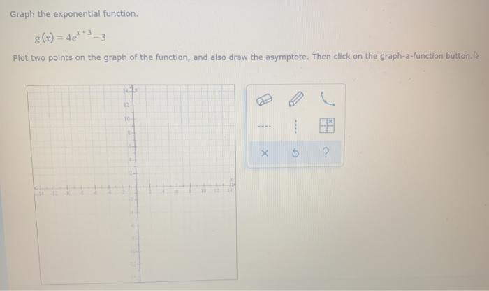 Solved Graph the exponential function. Plot two points on | Chegg.com
