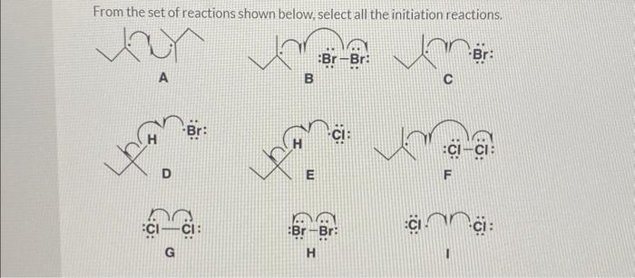 Solved From the set of reactions shown below, select all the | Chegg.com