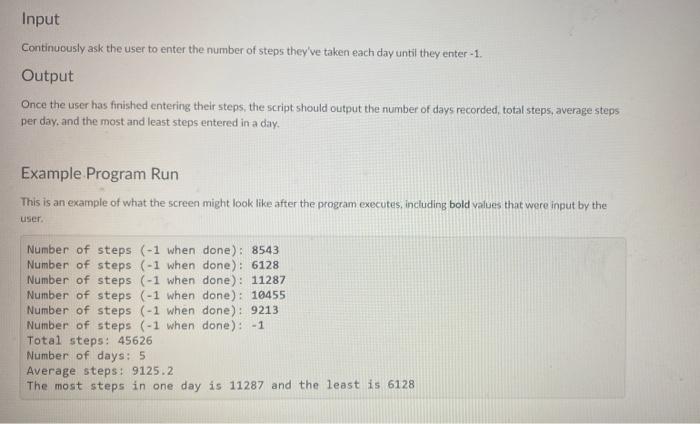 Solved create a script that calculates stats about the | Chegg.com