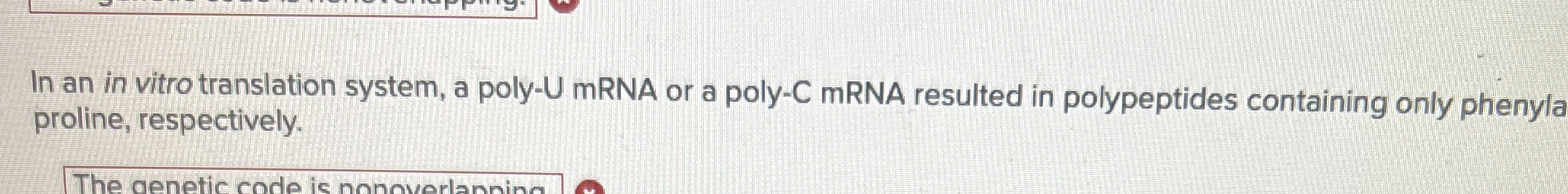 Solved In an in vitro translation system, a poly-U mRNA or a | Chegg.com