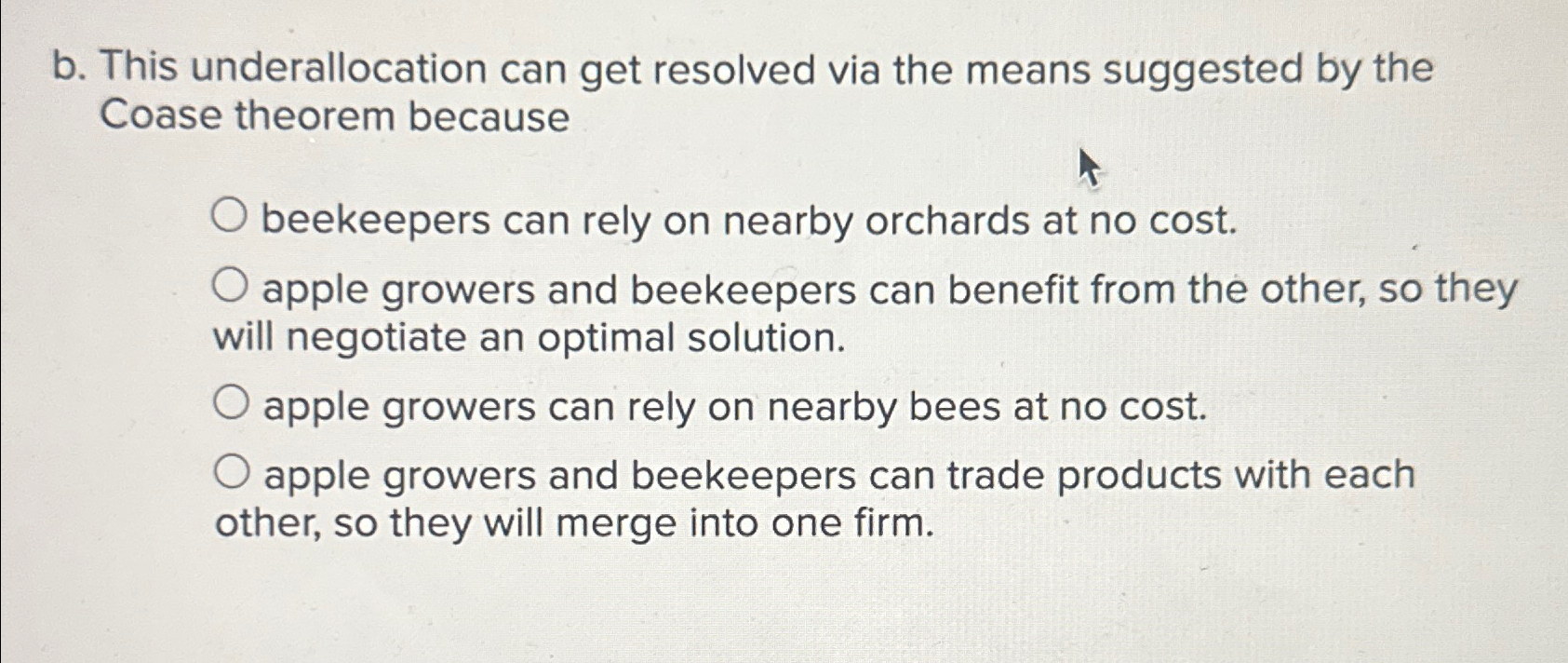 Solved b. ﻿This underallocation can get resolved via the | Chegg.com