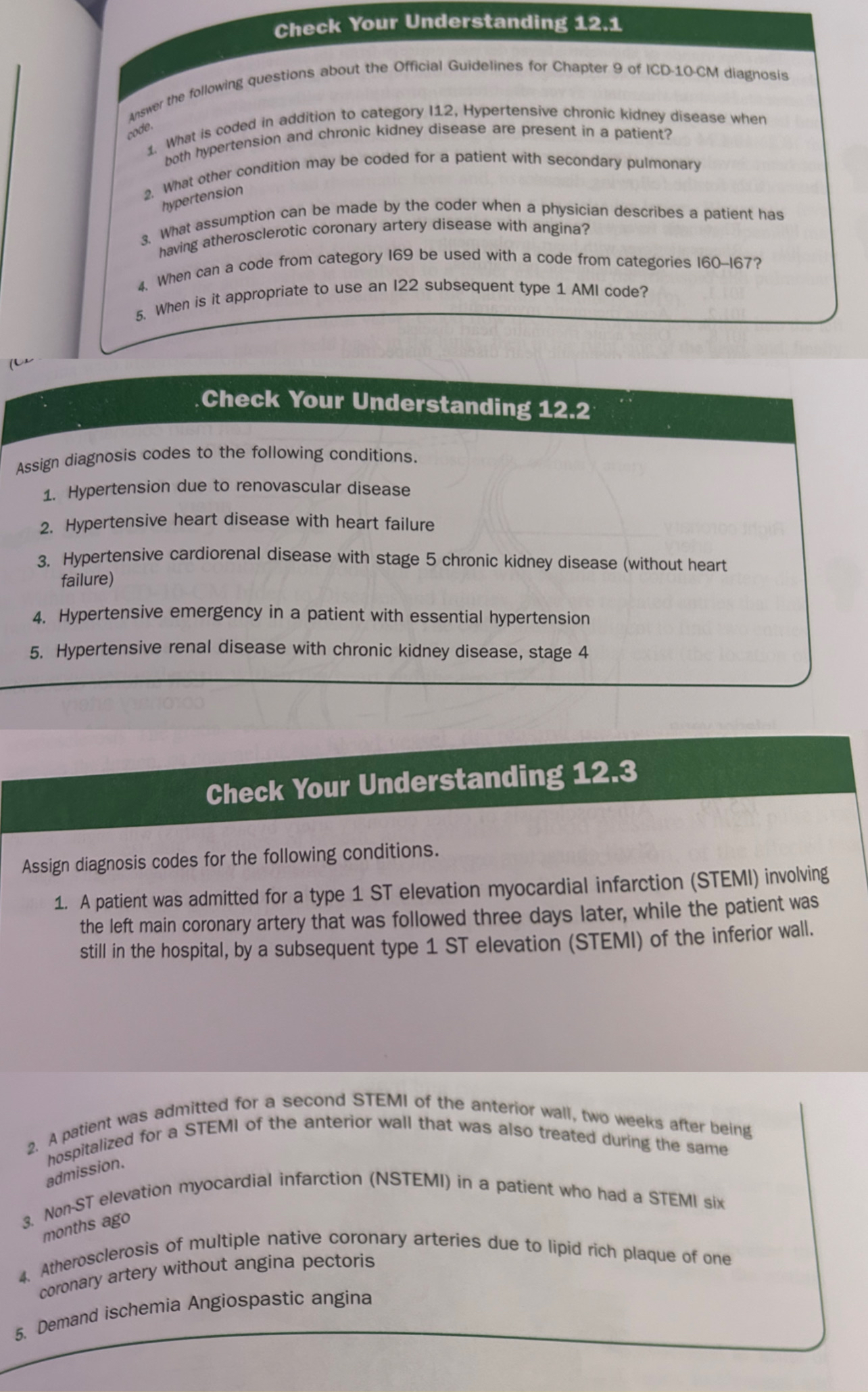 Solved Check Your Understanding 12.1What is coded in | Chegg.com