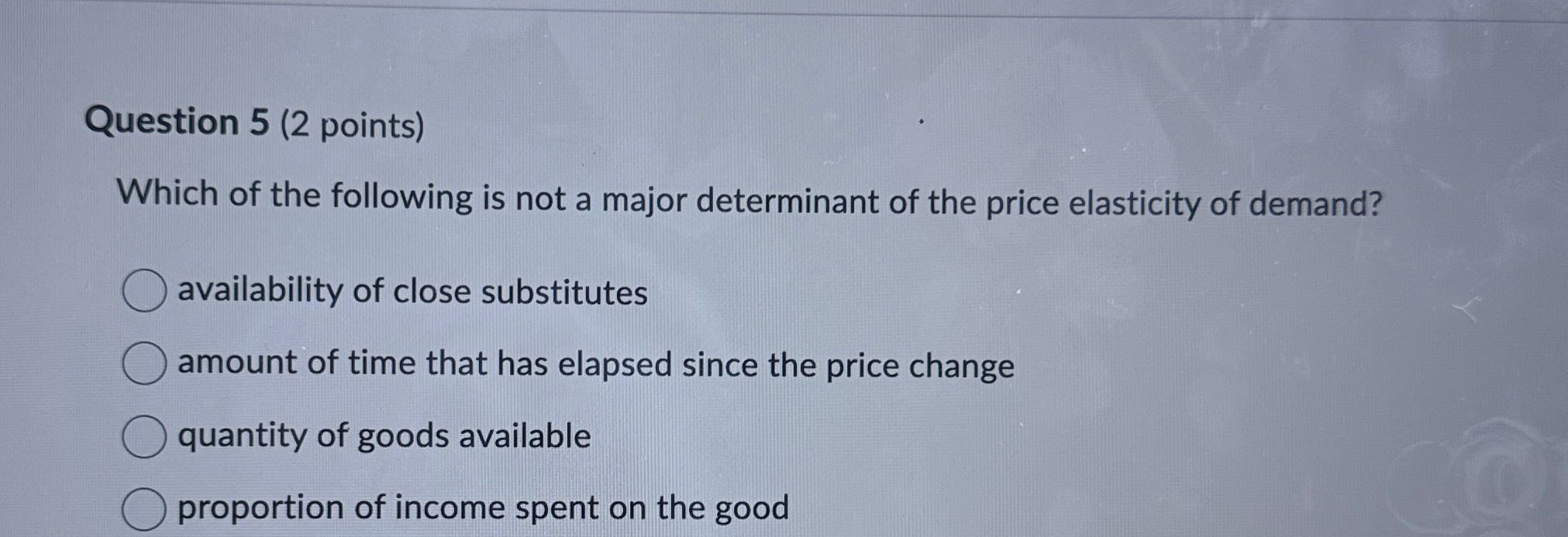 Solved Question 5 (2 ﻿points)Which of the following is not a | Chegg.com