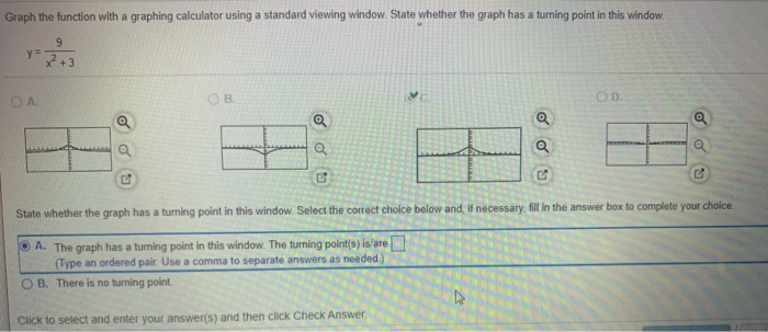 Solved Graph the function with a graphing calculator using a | Chegg.com