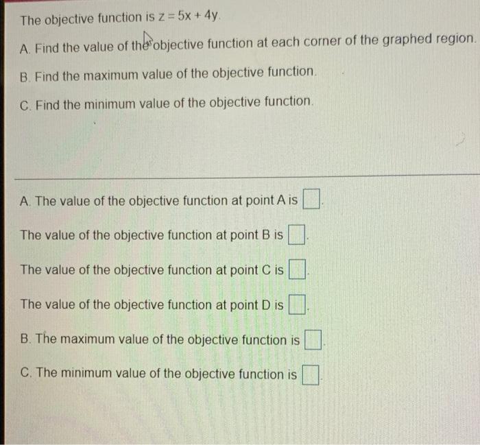 Solved The objective function is A Find the other function | Chegg.com