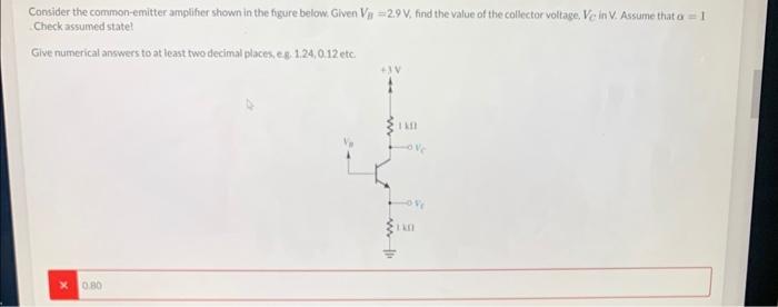 Solved Consider the common-emitter amplifier shown in the | Chegg.com