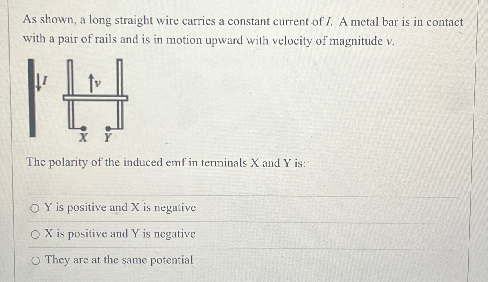 Solved As shown, a long straight wire carries a constant | Chegg.com