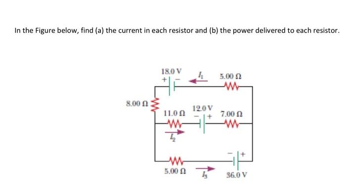 Solved In the Figure below, find (a) the current in each | Chegg.com