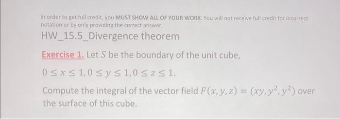 Solved In order to get full credit, you MUST SHOW ALL OF | Chegg.com