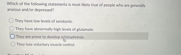 Solved Which of the following statements is most likely true | Chegg.com