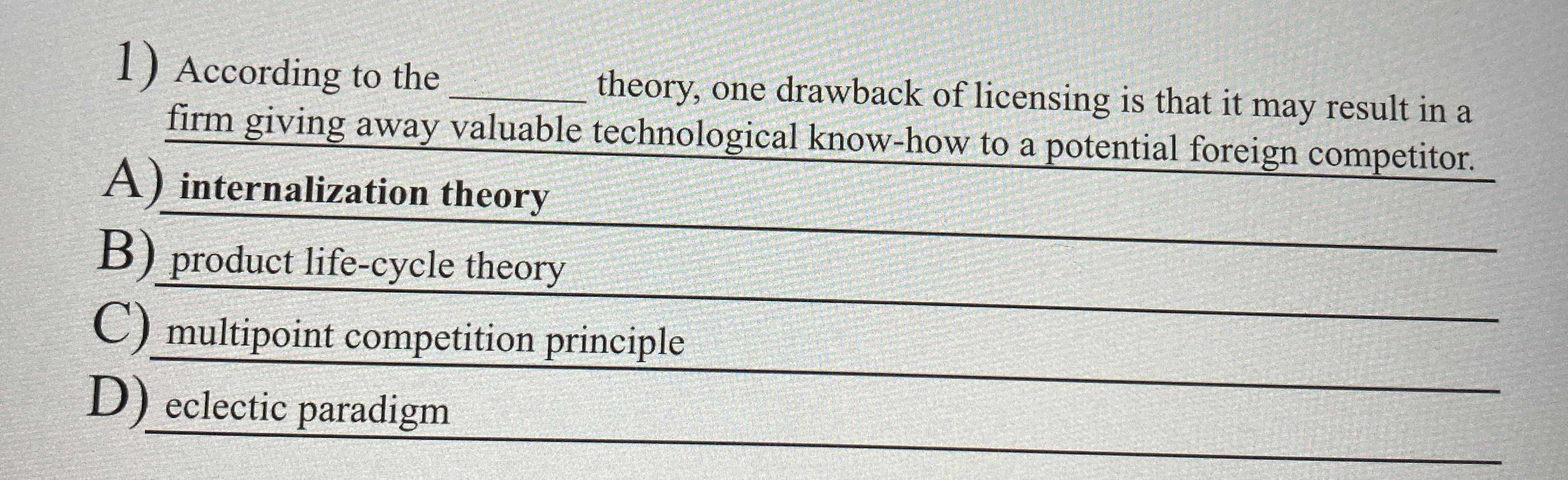 Solved According to the q, ﻿theory, one drawback of | Chegg.com