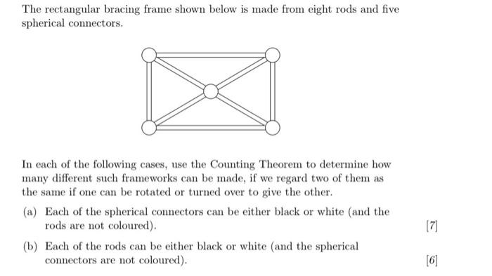 Solved The rectangular bracing frame shown below is made | Chegg.com