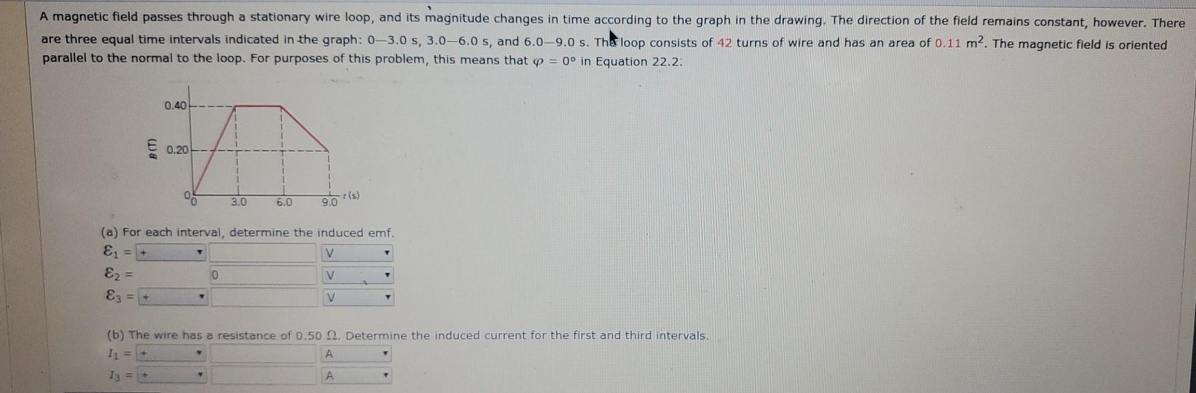 Solved A field passes through a stationary wire